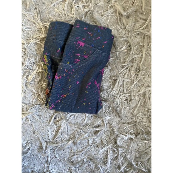 So What Brand Girls Denim Paint Splatter Print Leggings Pants Size 9 Mon… - Picture 2 of 12